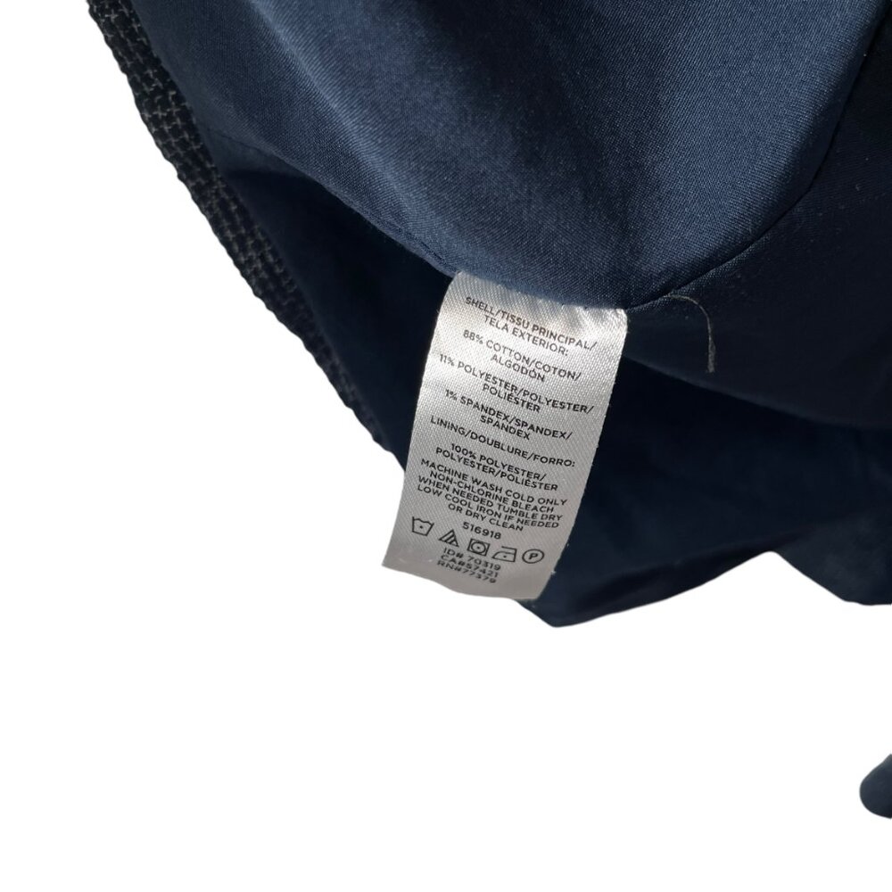 Ann Taylor Factory Tweed Blazer Size 6 Navy Blue One Button Career Workwear - Picture 9 of 12